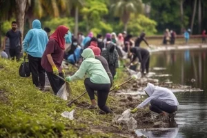 residents-come-together-teamwork-spirit-clear-clean-lakeside-area-muadzam-shah-malaysi_1000124-215805